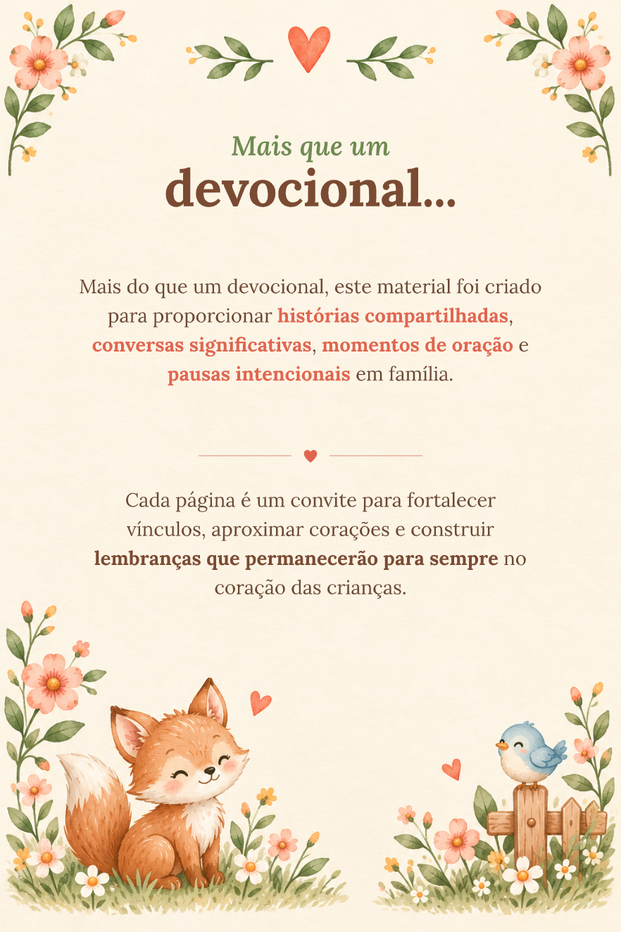 Arte original Mais que um devocional com flores e animais em aquarela